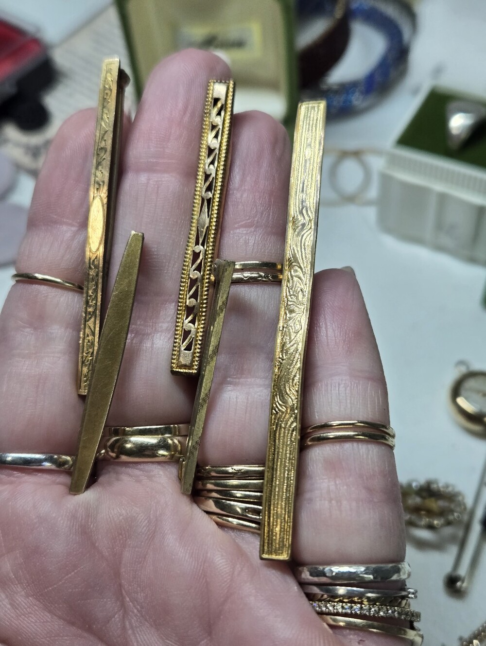 Victorian Gold Filled Bar Pins